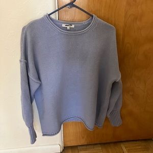 Madewell Womans Conway Oversized Crewneck Sweater Heather Soft Purple Size Small